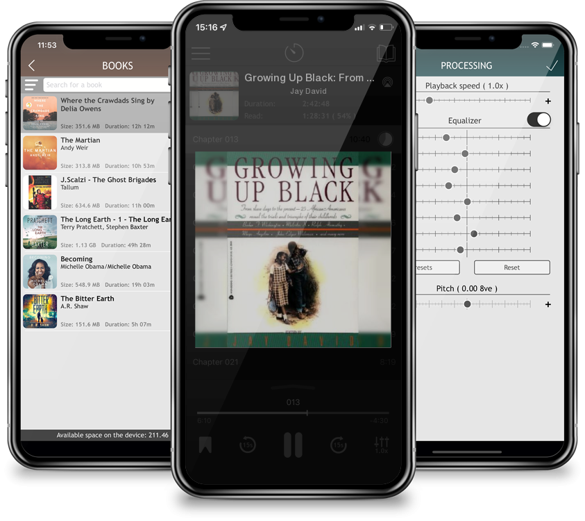 Audiobook Growing Up Black: From Slave Days to the Present: 25 African-Americans Reveal the Trials and Triumphs of Their Childhoods by Jay David