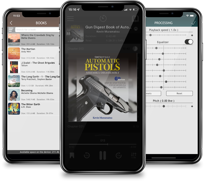 Listen Gun Digest Book of Automatic Pistols Assembly/Disassembly, 6th Edition by Kevin Muramatsu in MP3 Audiobook Player for free