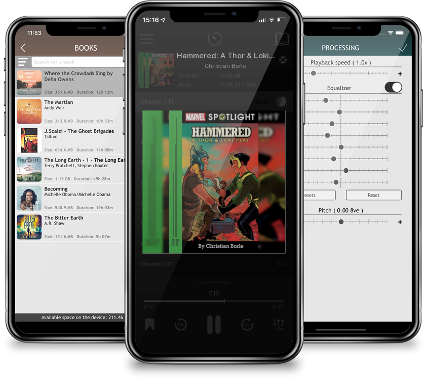 Audiobook Hammered: A Thor & Loki Play by Christian Borle