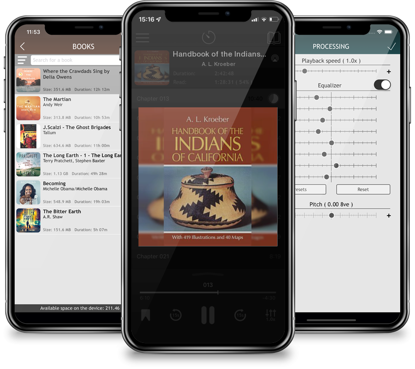 Listen Handbook of the Indians of California (Native American) by A. L. Kroeber in MP3 Audiobook Player for free