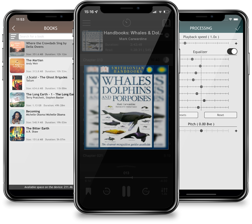 Audiobook Handbooks: Whales & Dolphins: The Clearest Recognition Guide Available (DK Smithsonian Handbook) by Mark Carwardine