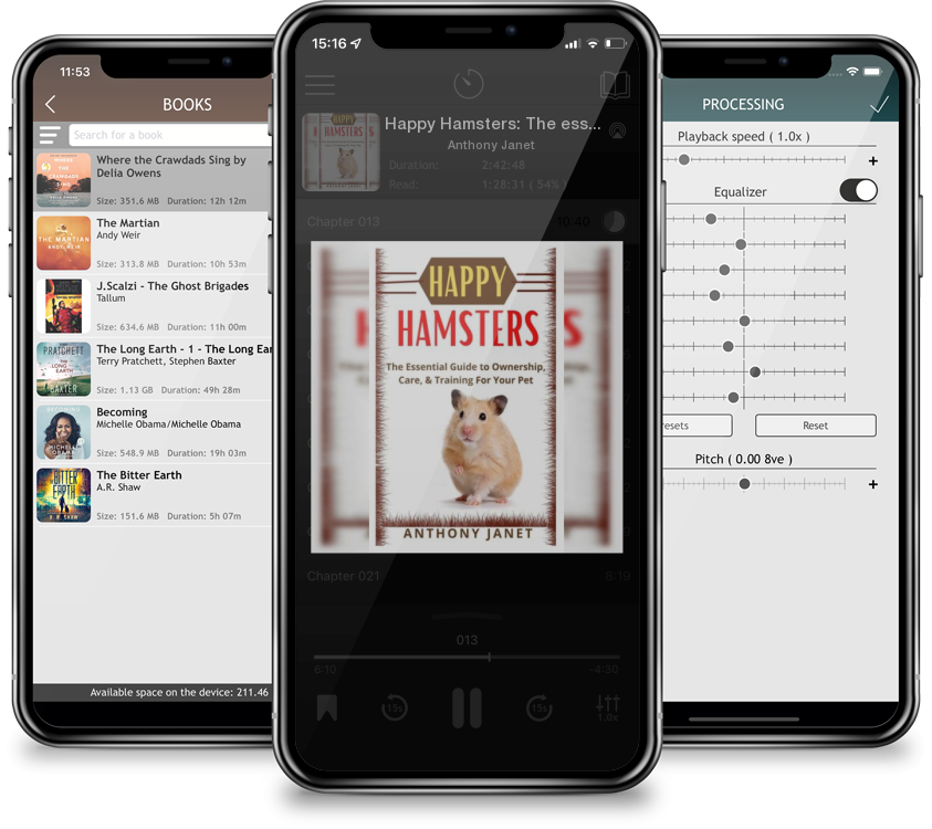 Audiobook Happy Hamsters: The essential Guide to ownership, care, and training for your pet by Anthony Janet