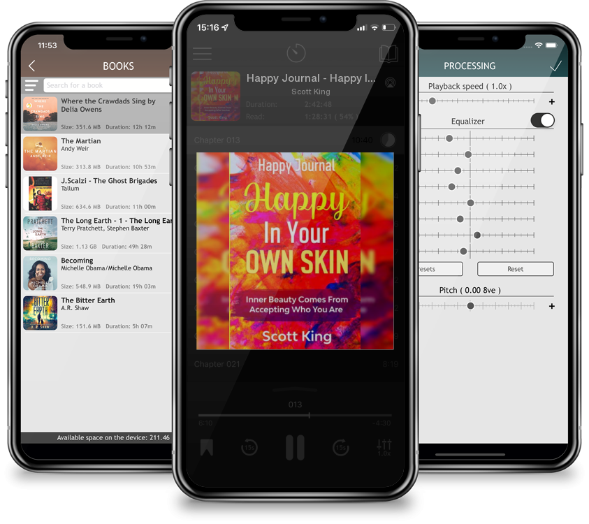 Audiobook Happy Journal - Happy In Your Own Skin: Inner Beauty Comes From Accepting Who You Are by Scott King