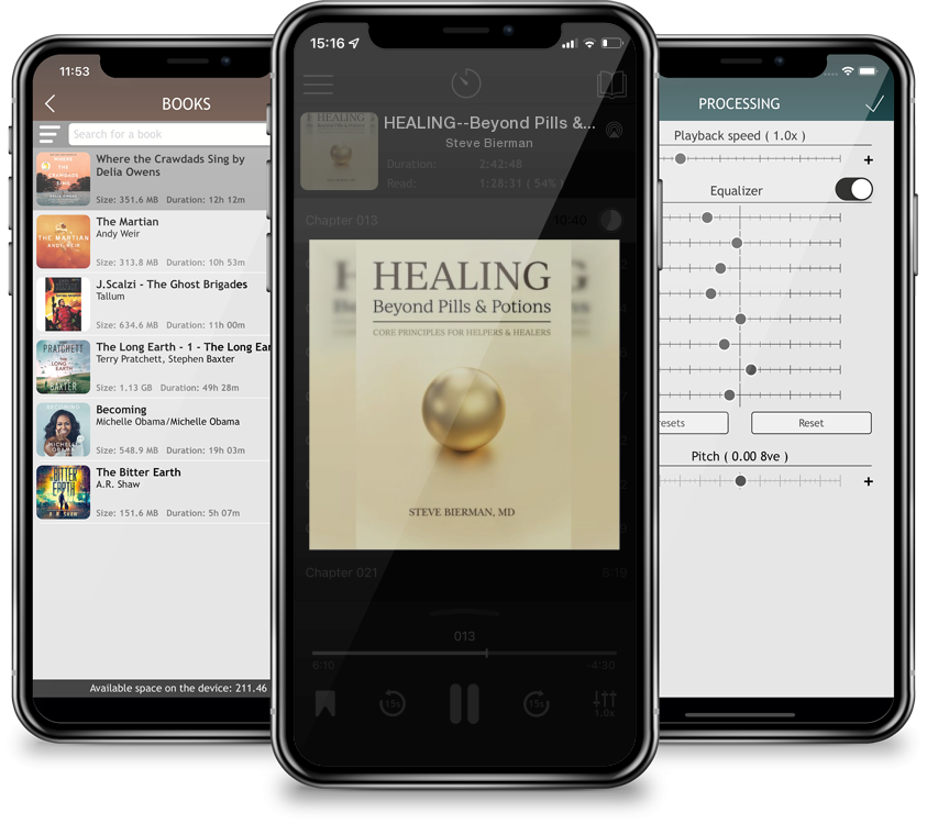 Listen HEALING--Beyond Pills & Potions: Core Principles for Helpers & Healers by Steve Bierman in MP3 Audiobook Player for free
