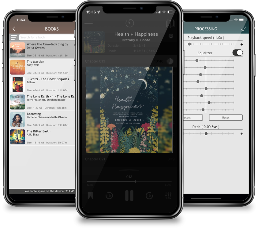 Audiobook Health + Happiness by Brittany D. Costa