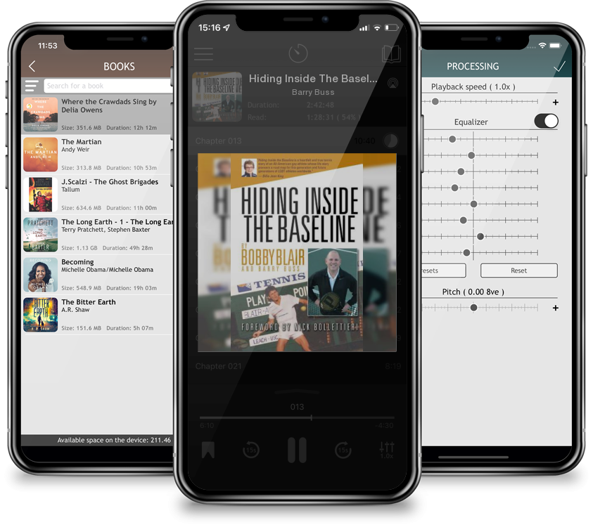 Audiobook Hiding Inside The Baseline by Barry Buss