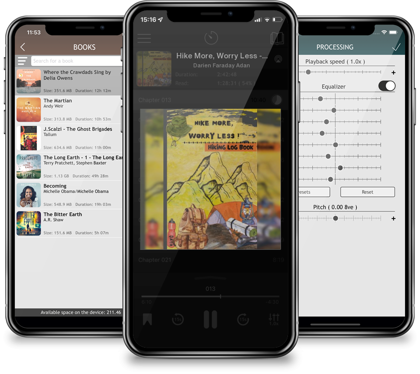 Audiobook Hike More, Worry Less - Hiking Log Book: Hiking Log Book Hiking Journal by Darien Faraday Adan