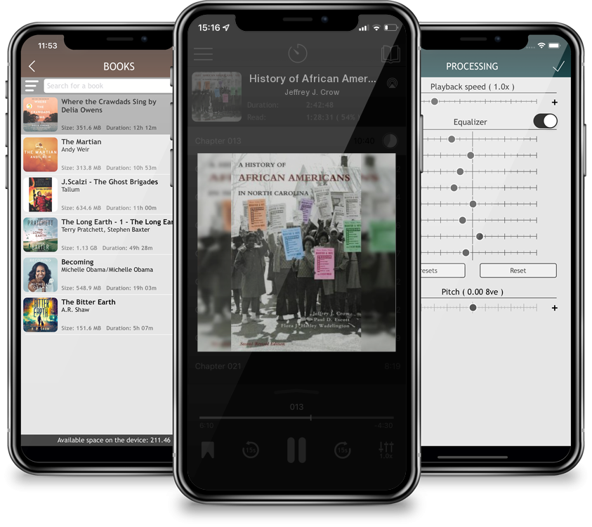 Audiobook History of African Americans in North Carolina by Jeffrey J. Crow