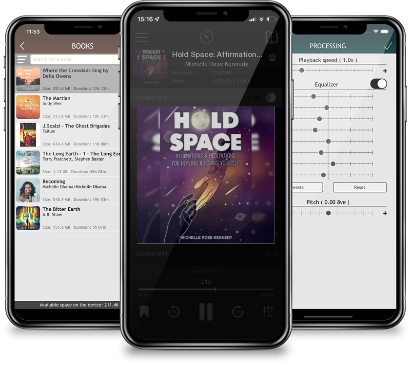 Audiobook Hold Space: Affirmations and Meditations for Healing and Loving Yourself by Michelle Rose Kennedy