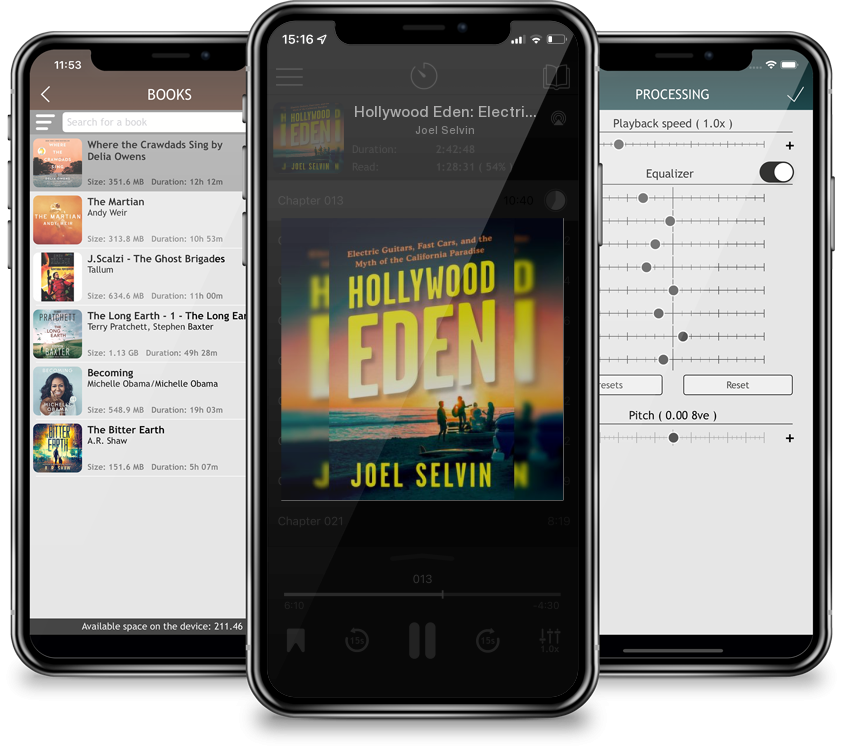 Audiobook Hollywood Eden: Electric Guitars, Fast Cars, and the Myth of the California Paradise by Joel Selvin