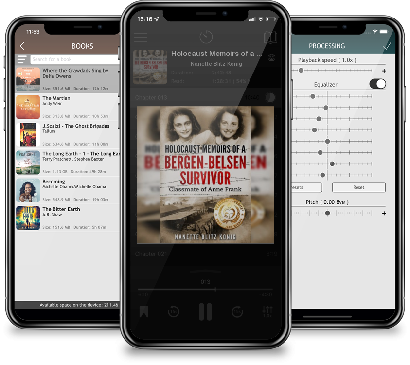 Listen Holocaust Memoirs of a Bergen-Belsen Survivor & Classmate of Anne Frank by Nanette Blitz Konig in MP3 Audiobook Player for free