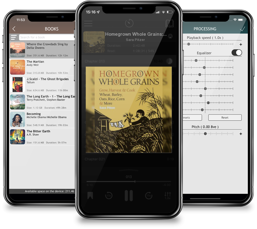 Audiobook Homegrown Whole Grains: Grow, Harvest, and Cook Wheat, Barley, Oats, Rice, Corn and More by Sara Pitzer