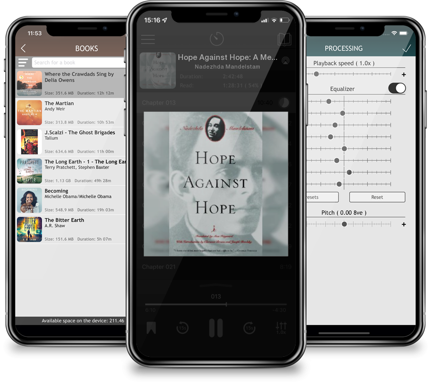 Listen Hope Against Hope: A Memoir by Nadezhda Mandelstam in MP3 Audiobook Player for free