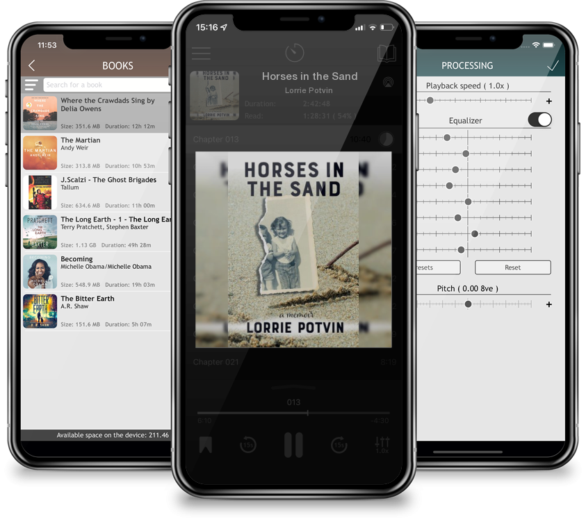 Audiobook Horses in the Sand by Lorrie Potvin