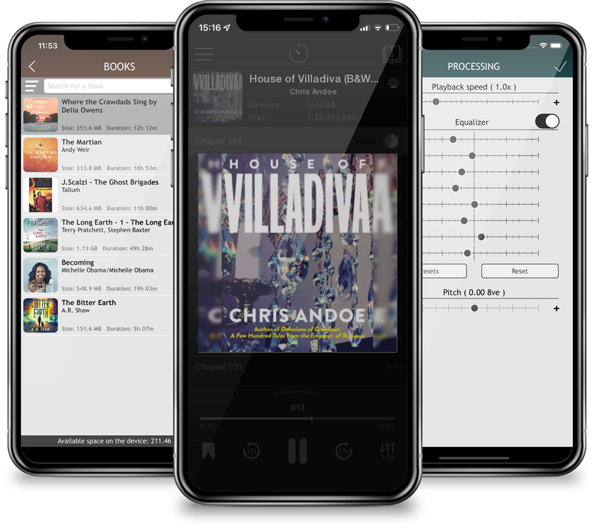 Audiobook House of Villadiva (B&W) by Chris Andoe