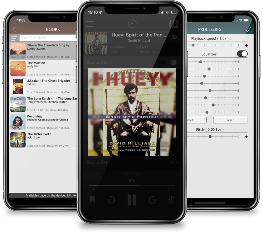 Audiobook Huey: Spirit of the Panther by David Hilliard