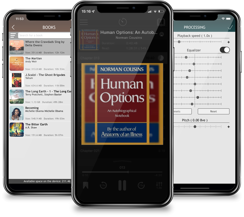 Listen Human Options: An Autobiographical Notebook by Norman Cousins in MP3 Audiobook Player for free