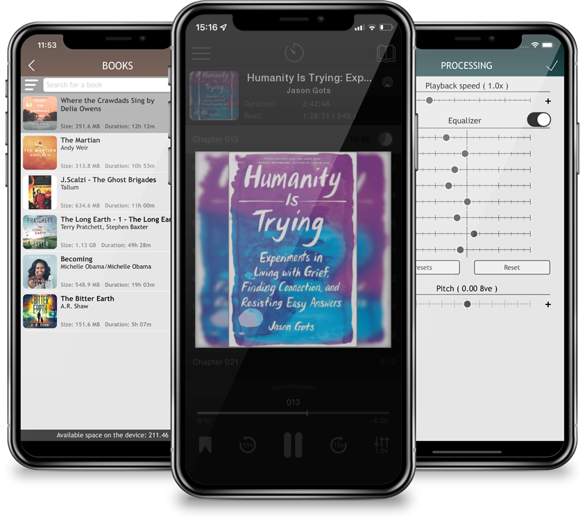 Audiobook Humanity Is Trying: Experiments in Living with Grief, Finding Connection, and Resisting Easy Answers by Jason Gots