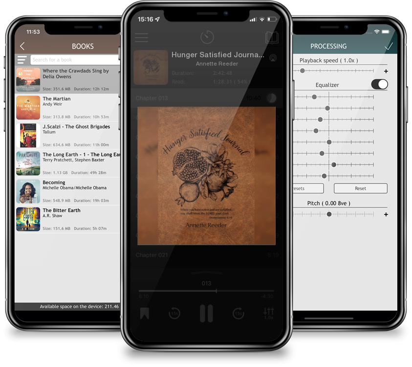Audiobook Hunger Satisfied Journal by Annette Reeder