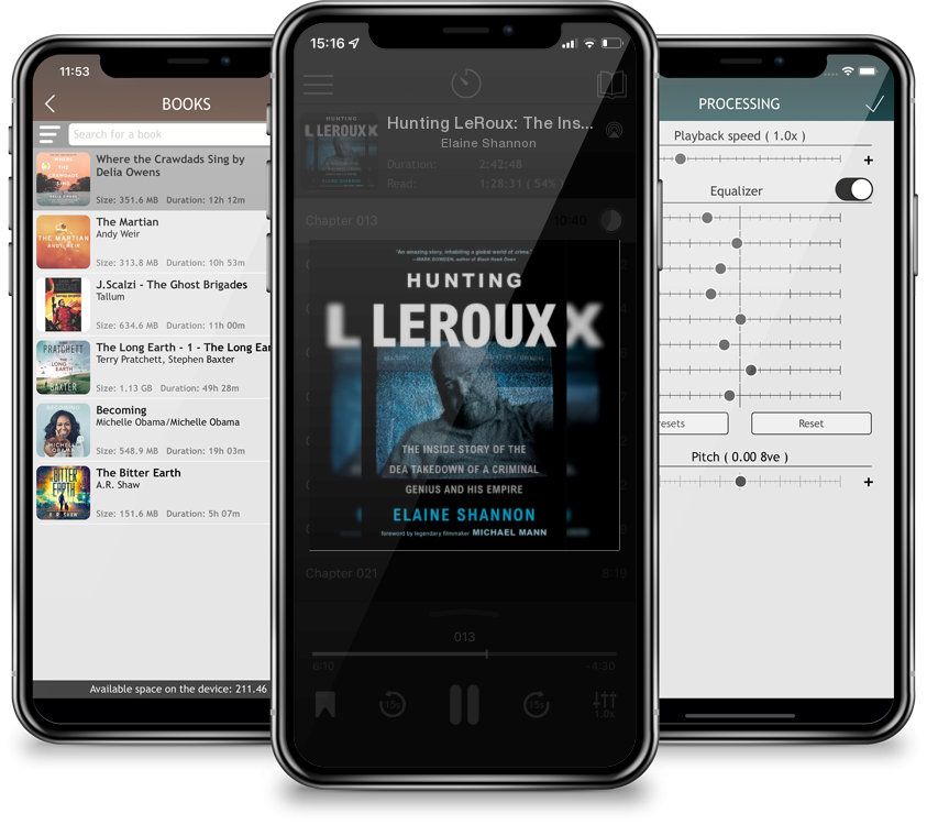 Listen Hunting LeRoux: The Inside Story of the DEA Takedown of a Criminal Genius and His Empire by Elaine Shannon in MP3 Audiobook Player for free