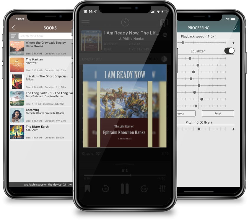 Listen I Am Ready Now: The Life Story of Ephraim Knowlton Hanks by J. Phillip Hanks in MP3 Audiobook Player for free