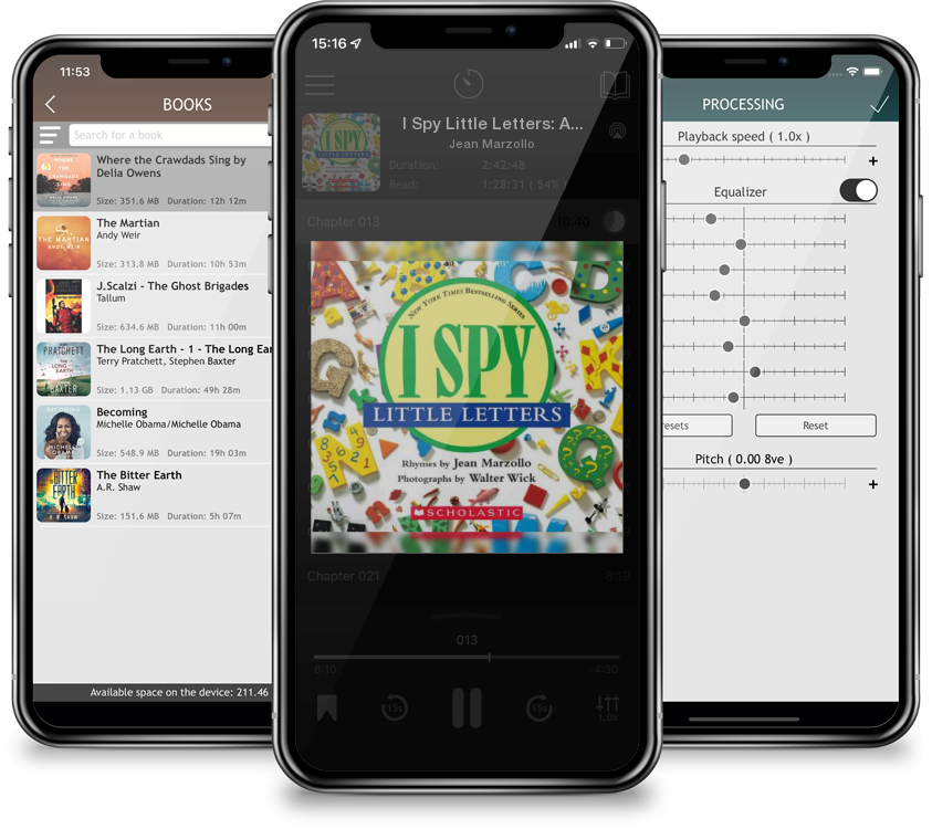 Audiobook I Spy Little Letters: A Book of Picture Riddles (Board book) by Jean Marzollo