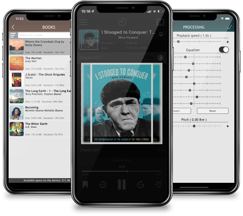 Audiobook I Stooged to Conquer: The Autobiography of the Leader of the Three Stooges by Moe Howard