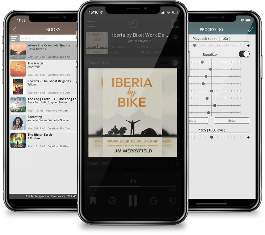 Audiobook Iberia by Bike: Work Desk to Wild Camp: Exploring France, Spain and Portugal on a motorbike. by Jim Merryfield