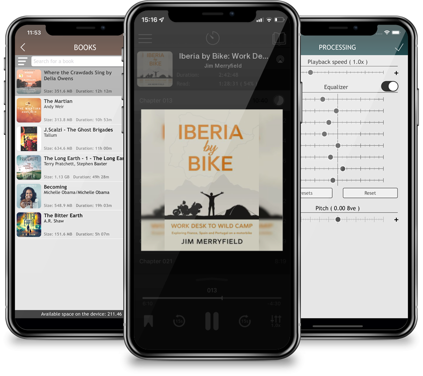 Listen Iberia by Bike: Work Desk to Wild Camp: Exploring France, Spain and Portugal on a motorbike. by Jim Merryfield in MP3 Audiobook Player for free