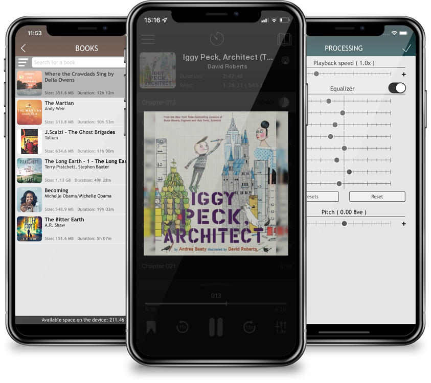 Audiobook Iggy Peck, Architect (The Questioneers) by David Roberts