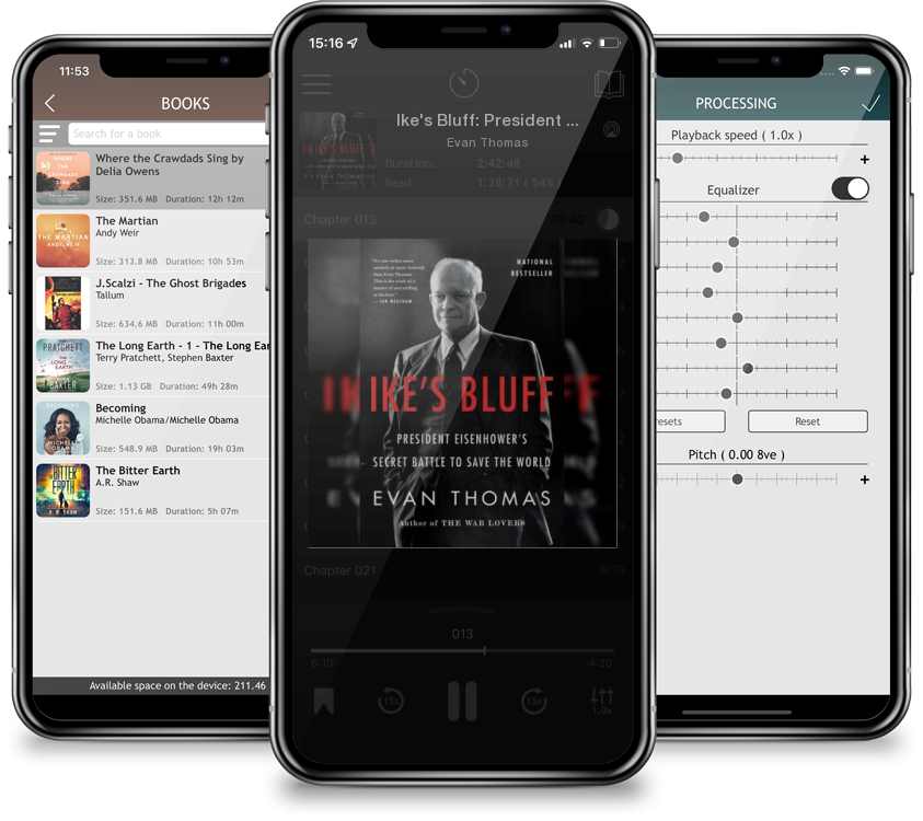 Audiobook Ike\'s Bluff: President Eisenhower\'s Secret Battle to Save the World (Large Print / Hardcover) by Evan Thomas