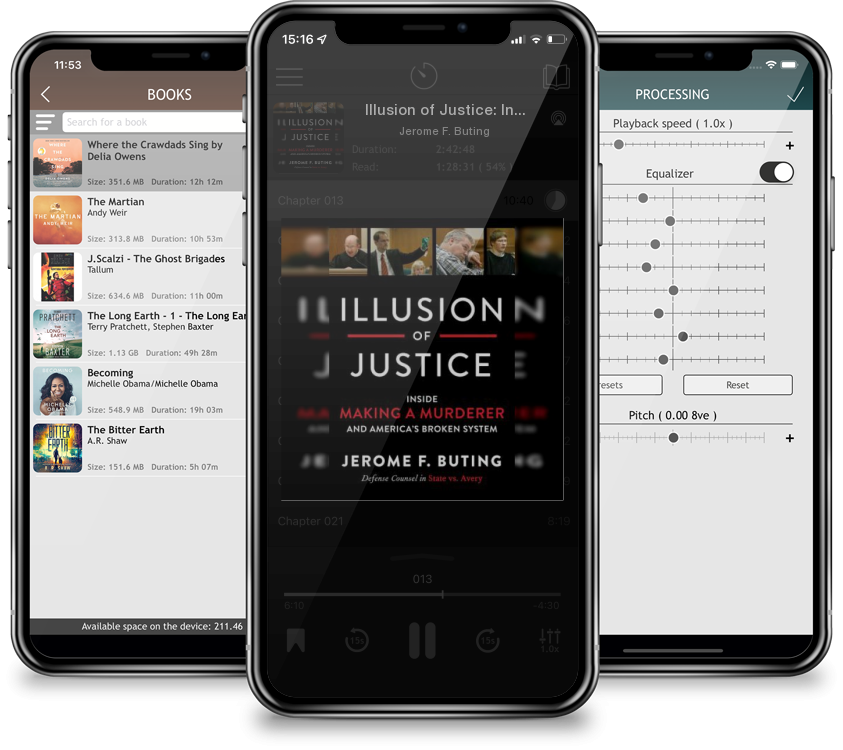 Listen Illusion of Justice: Inside Making a Murderer and America's Broken System by Jerome F. Buting in MP3 Audiobook Player for free