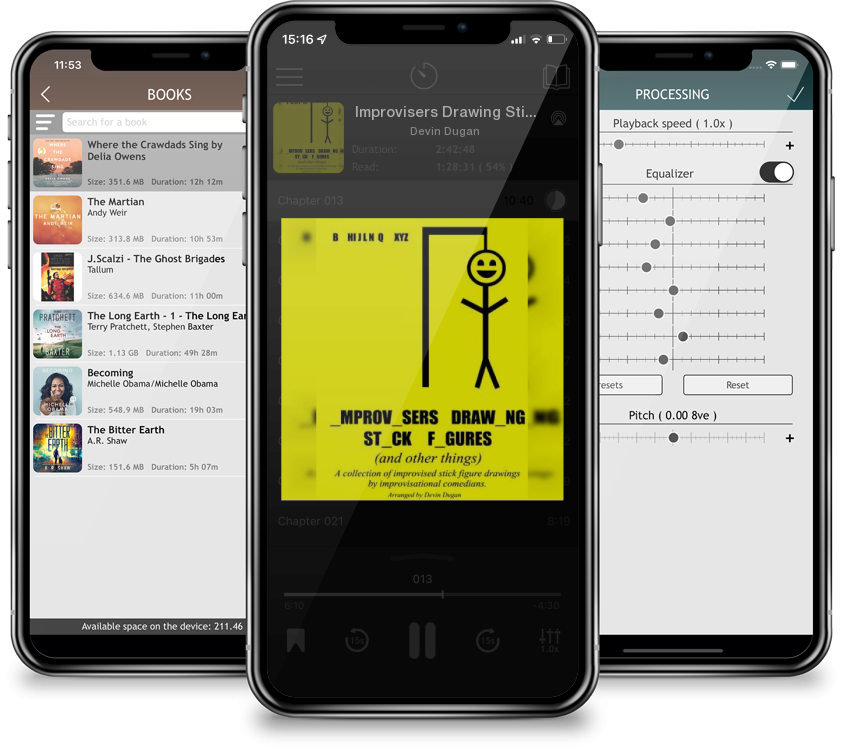 Audiobook Improvisers Drawing Stick Figures (and other things) by Devin Dugan