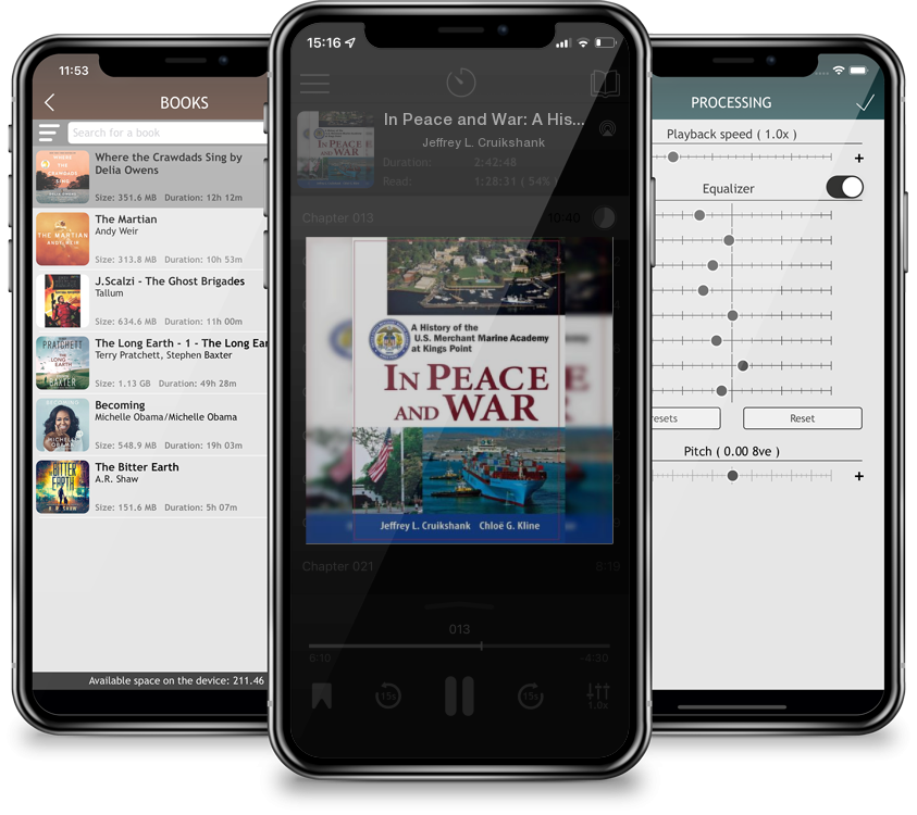 Audiobook In Peace and War: A History of the U.S. Merchant Marine Academy at Kings Point by Jeffrey L. Cruikshank