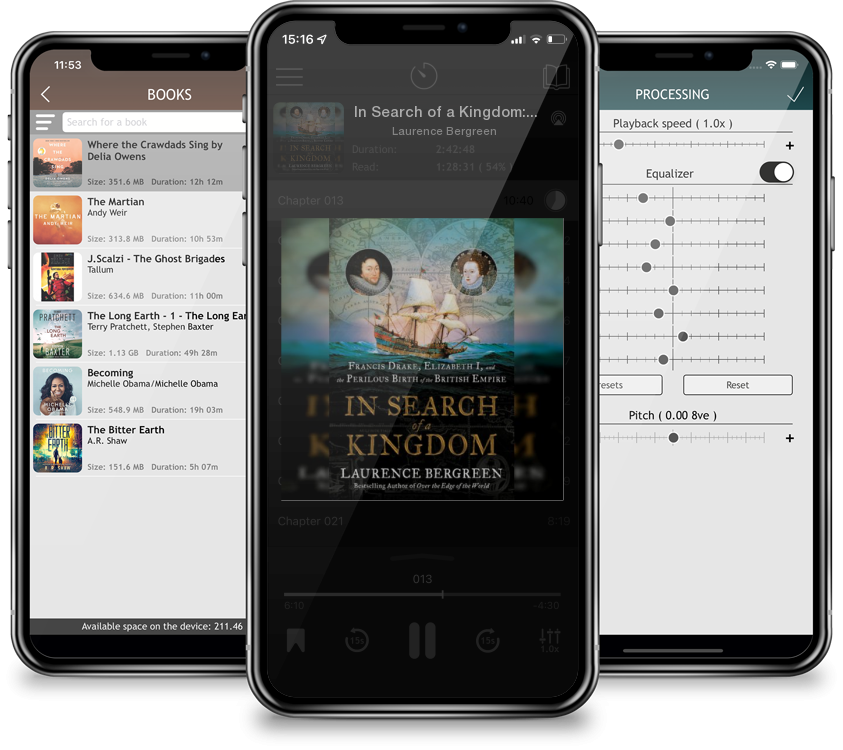 Audiobook In Search of a Kingdom: Francis Drake, Elizabeth I, and the Perilous Birth of the British Empire by Laurence Bergreen