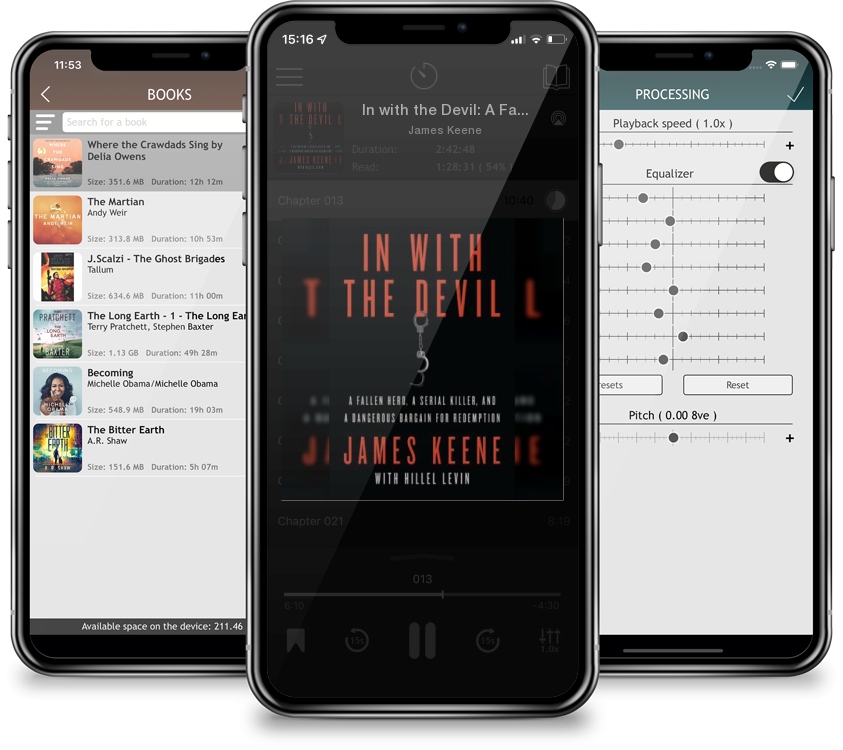 Audiobook In with the Devil: A Fallen Hero, a Serial Killer, and a Dangerous Bargain for Redemption by James Keene
