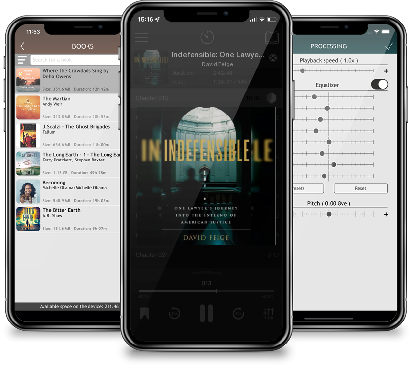 Listen Indefensible: One Lawyer's Journey into the Inferno of American Justice by David Feige in MP3 Audiobook Player for free