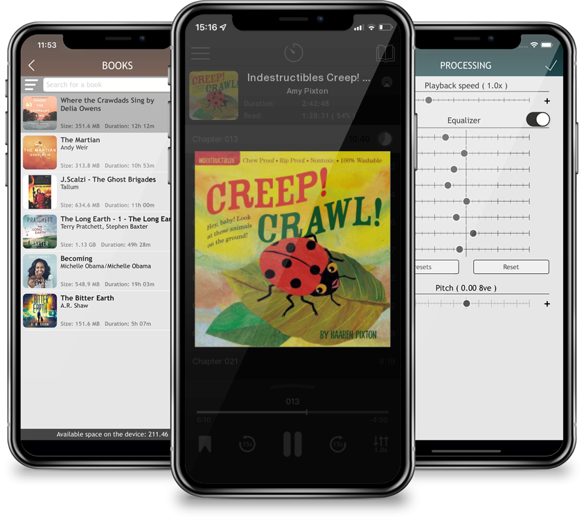 Audiobook Indestructibles Creep! Crawl!: Chew Proof · Rip Proof · Nontoxic · 100% Washable (Book for Babies, Newborn Books, Safe to Chew) by Amy Pixton