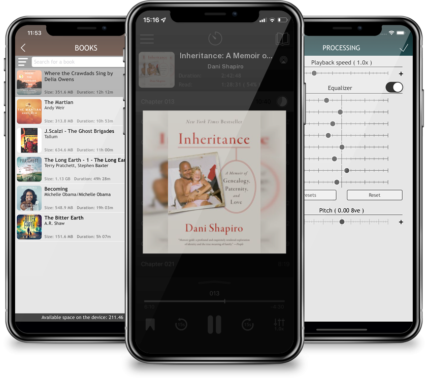 Listen Inheritance: A Memoir of Genealogy, Paternity, and Love by Dani Shapiro in MP3 Audiobook Player for free