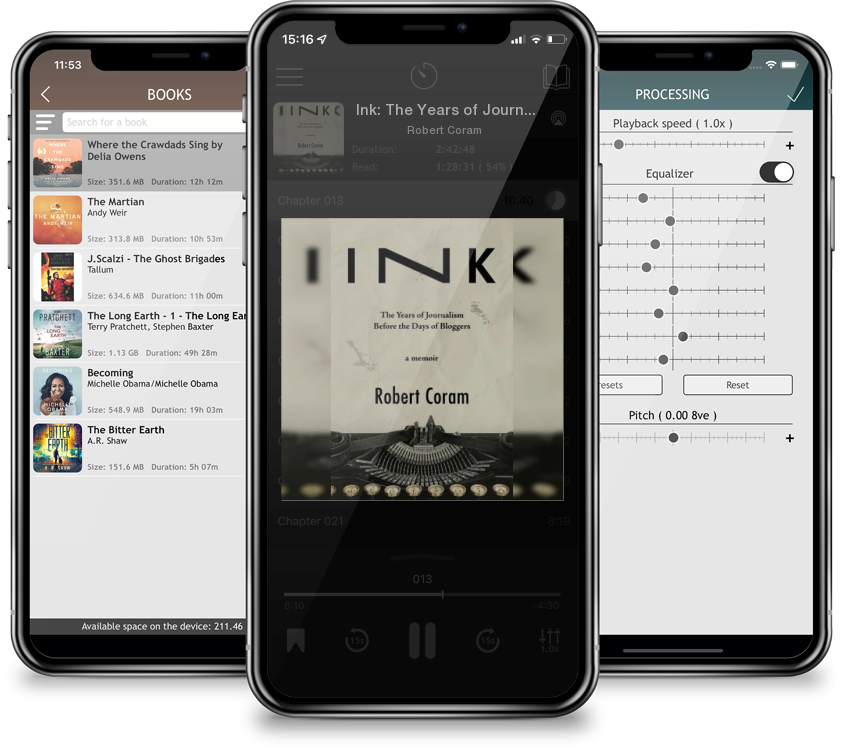 Listen Ink: The Years of Journalism Before the Days of Bloggers by Robert Coram in MP3 Audiobook Player for free