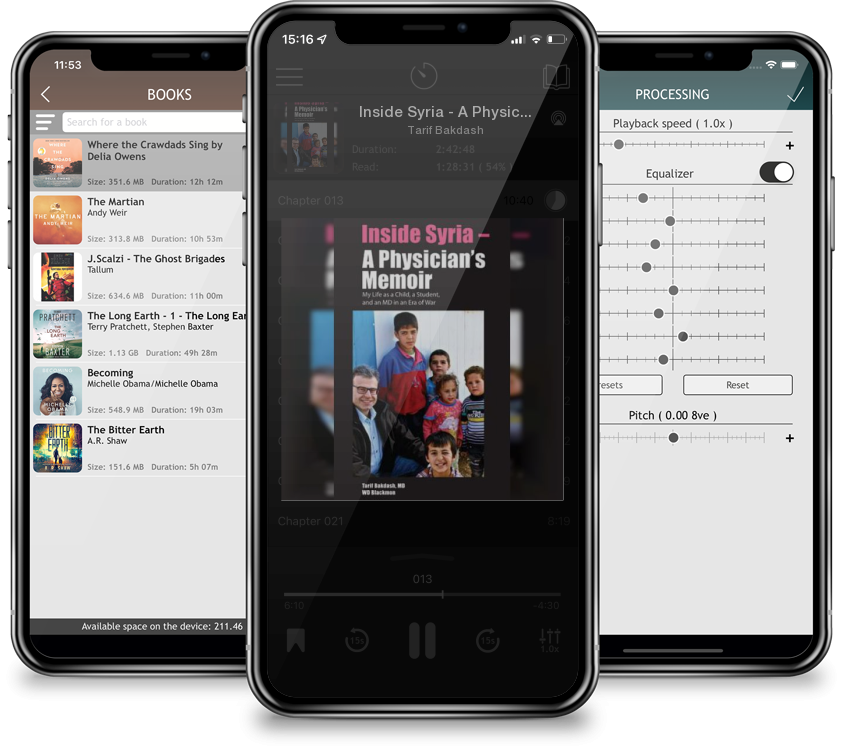 Audiobook Inside Syria - A Physician\'s Memoir: My Life as a Child, a Student & an MD in an Era of War by Tarif Bakdash