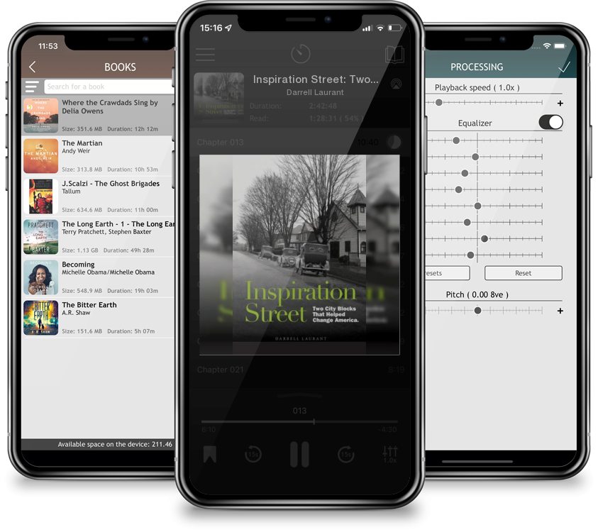 Audiobook Inspiration Street: Two City Blocks That Helped Change America by Darrell Laurant