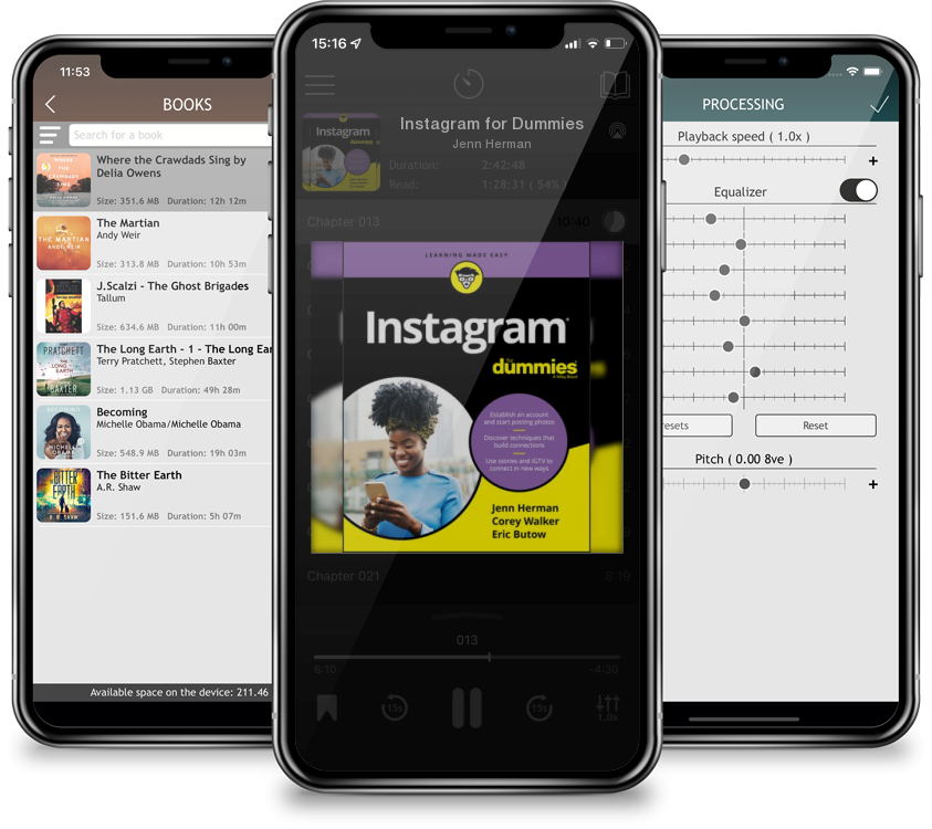 Listen Instagram for Dummies by Jenn Herman in MP3 Audiobook Player for free