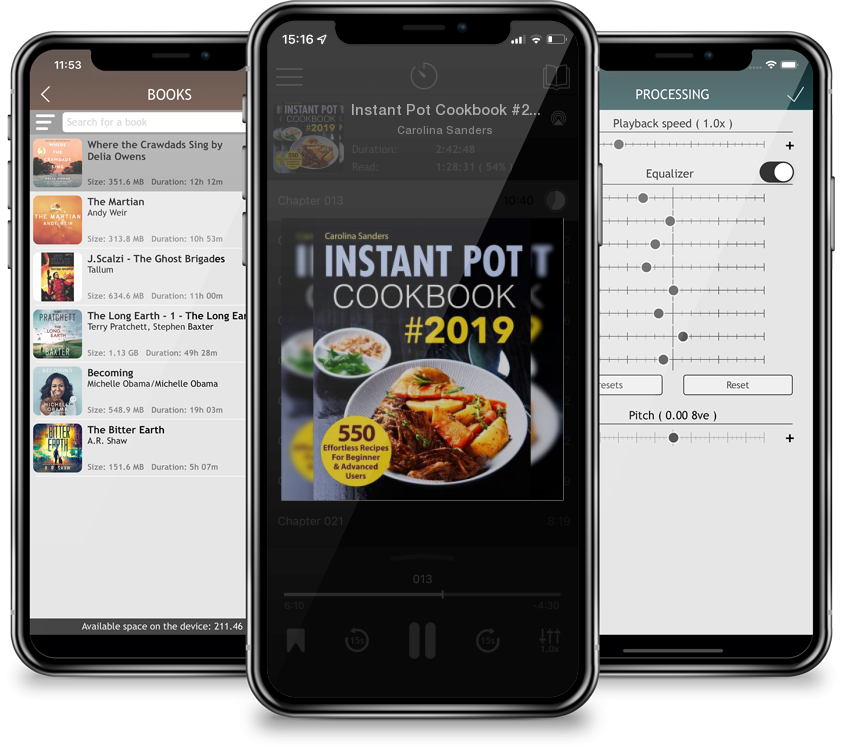 Audiobook Instant Pot Cookbook #2019: 550 Effortless Recipes for Beginner & Advanced Users by Carolina Sanders