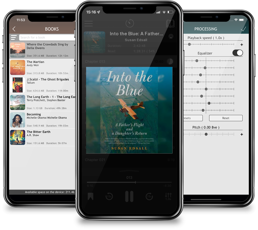 Audiobook Into the Blue: A Father\'s Flight and a Daughter\'s Return by Susan Edsall
