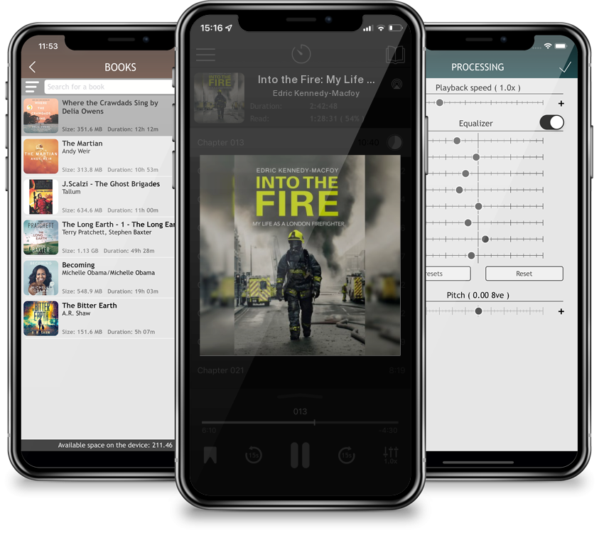 Listen Into the Fire: My Life as a London Firefighter by Edric Kennedy-Macfoy in MP3 Audiobook Player for free