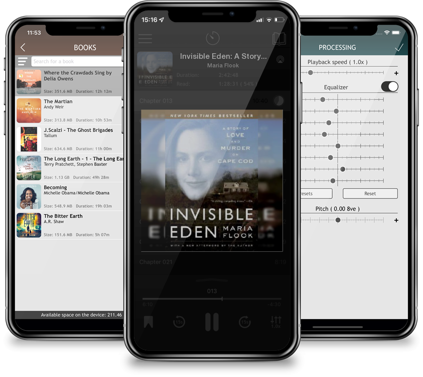 Audiobook Invisible Eden: A Story of Love and Murder on Cape Cod by Maria Flook