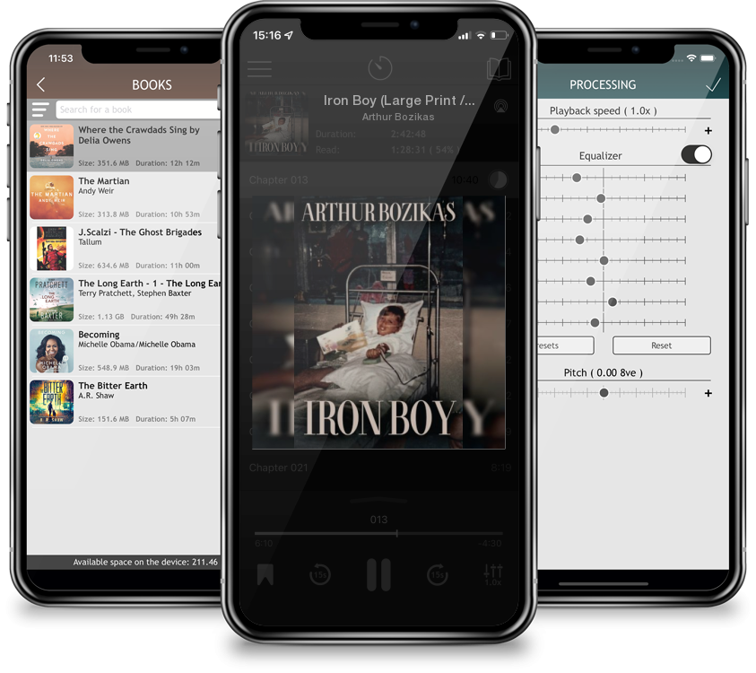 Audiobook Iron Boy (Large Print / Paperback) by Arthur Bozikas