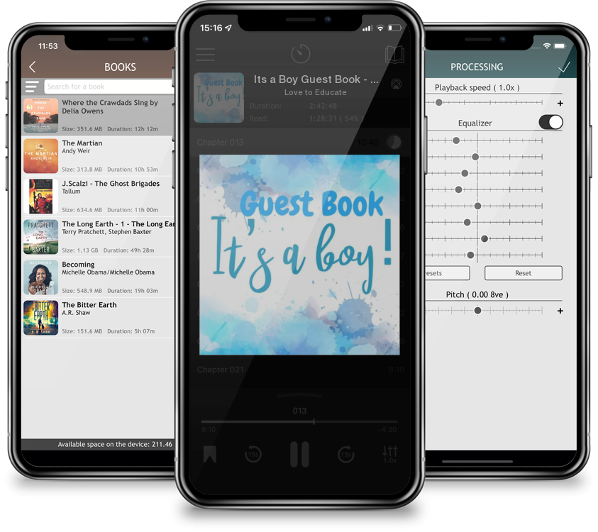 Listen Its a Boy Guest Book - Perfect for Any Baby Registry and for Guests to Leave Well-Wishes, Great for Celebrating Baby Birthdays by Love to Educate in MP3 Audiobook Player for free