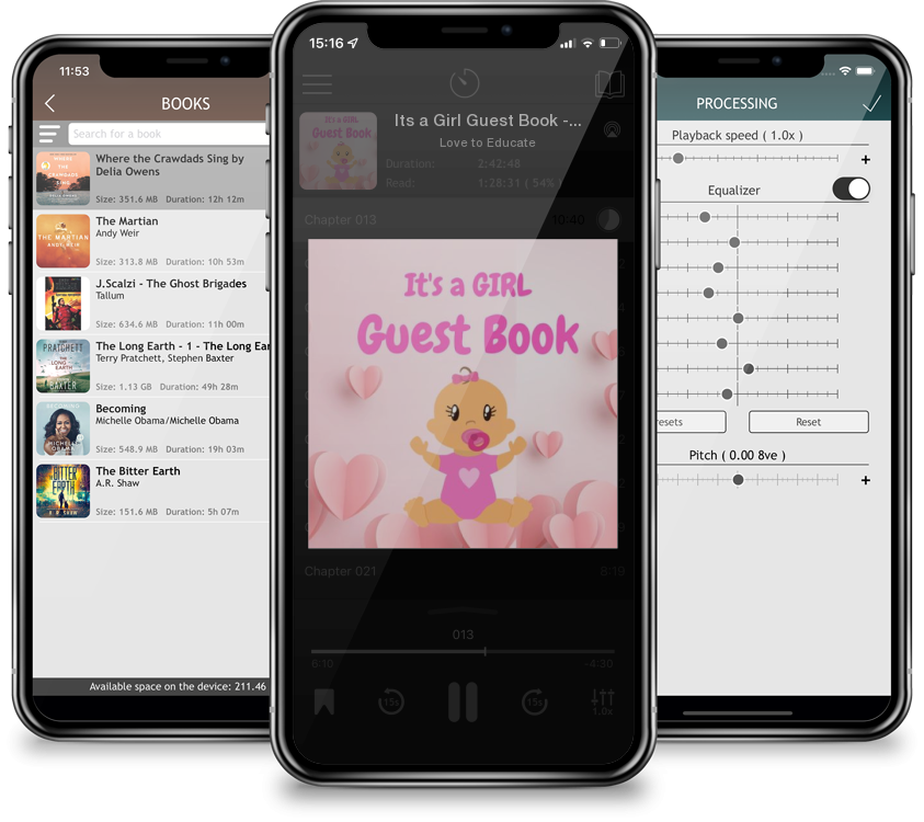 Audiobook Its a Girl Guest Book - Perfect for Any Baby Registry and for Guests to Leave Well-Wishes, Great for Celebrating Baby Birthdays by Love to Educate